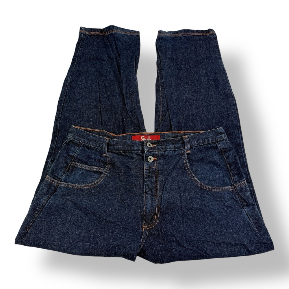 Guess Jeans USA Blue Wide Leg 5-Pocket Y2K Jeans Men's 38x32 Style 13175-32